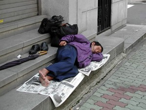 Homeless Japanese Man