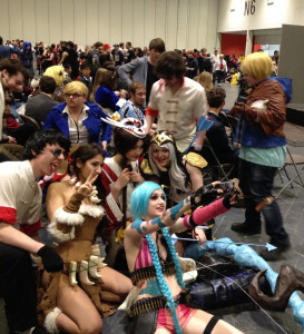 League cosplay selphies.